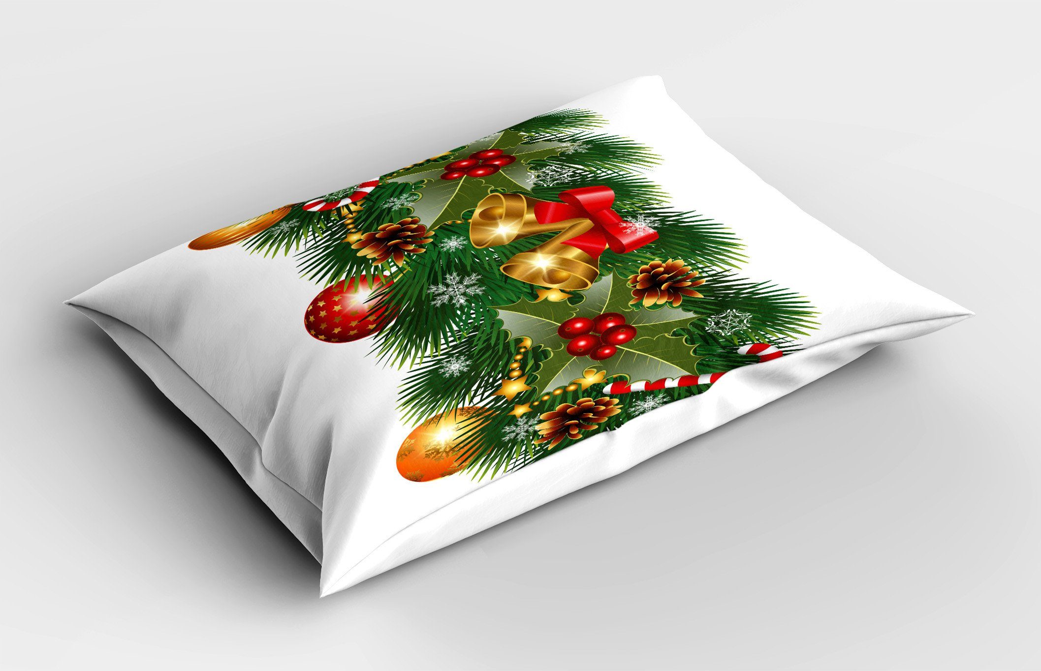 Kissenbezüge Dekorativer Standard King Size Abakuhaus (1 Weihnachten Stück), Gedruckter Noel-Verzierungen Kissenbezug