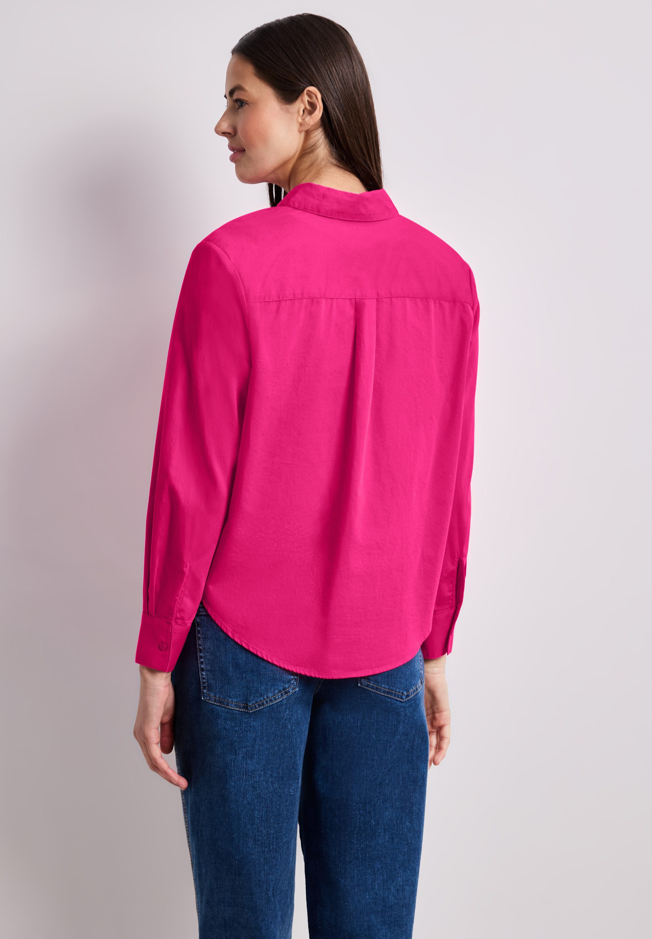 STREET ONE Langarmbluse mit Hemdkragen aus Twill