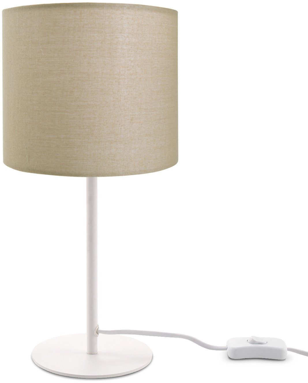 Paco Home Tischleuchte Uni Color, Deko E14 LED Lampe, Für ohne Leuchtmittel, Schlafzimmer, Und Wohnzimmer Unifarben