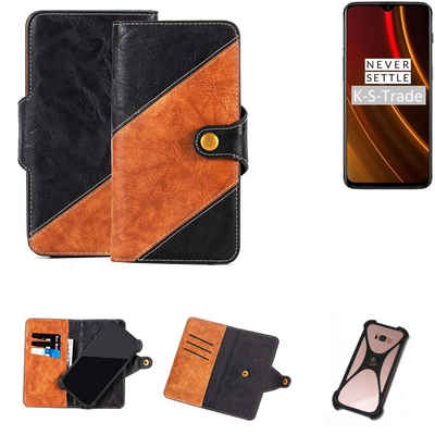 K-S-Trade Handyhülle für OnePlus 6T, Handyhülle Schutzhülle Bookstyle Case Wallet-Case Handy Cover