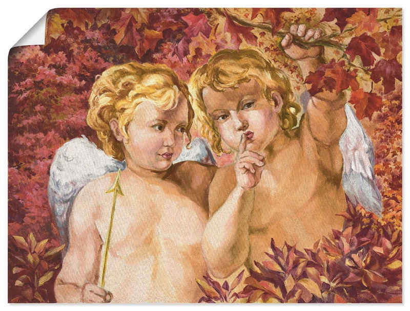 Artland Wandbild Engel im Wald, Religion (1 St), als Poster, Wandaufkleber in verschied. Größen