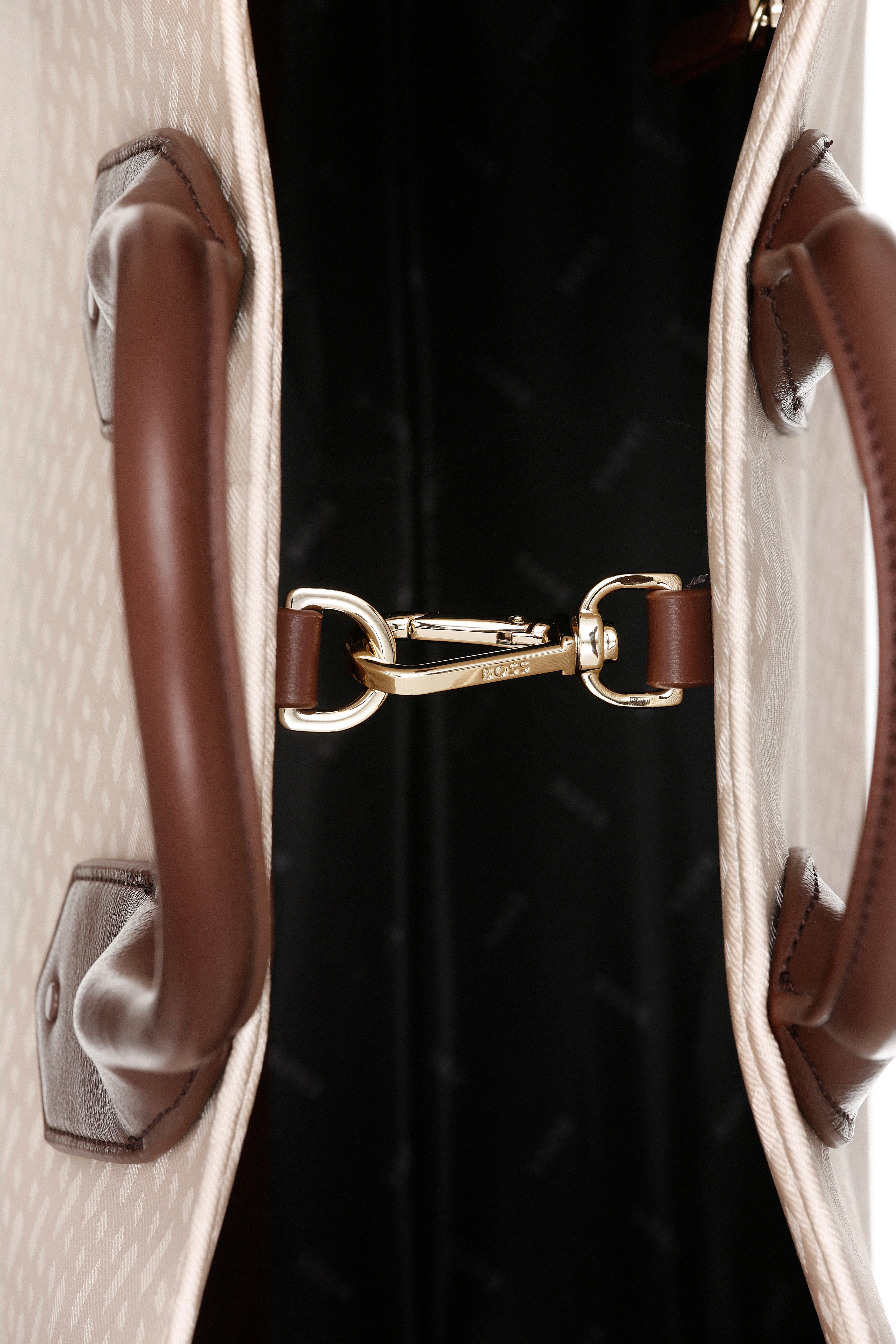 BOSS Shopper Sandy MED Tote M, große Damen Henkeltasche, Umhängetasche mit abnehmbarem Schultergurt