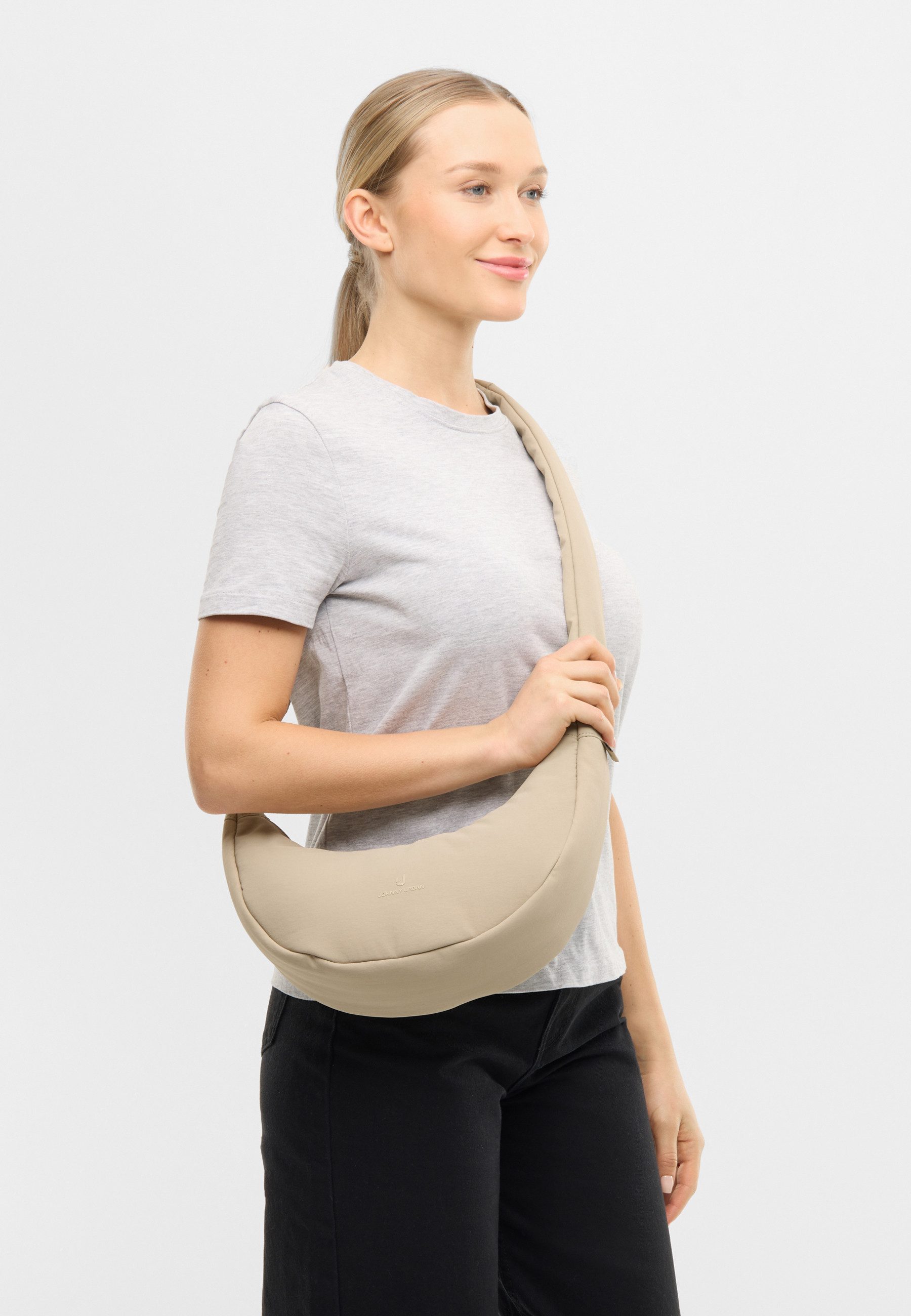 Johnny Urban Umhängetasche Lou Medium Half Moon Bag, Wattierte Halbmondtasche, Zwei Looks in Einem – Bild 4 von 5