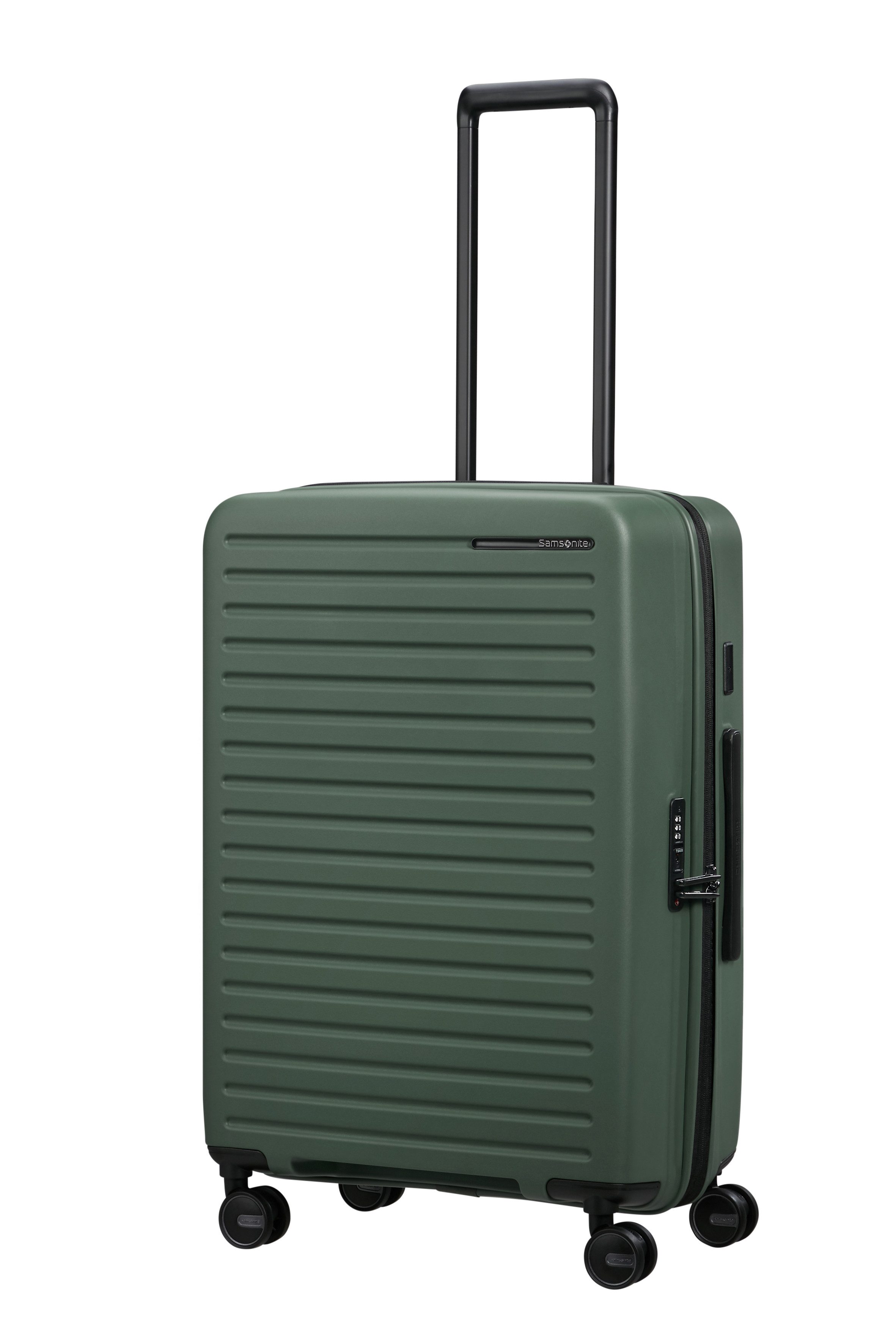 Samsonite Hartschalen-Trolley RESTACKD, 4 Rollen, mit fester Trennwand und verstellbaren Packgurten