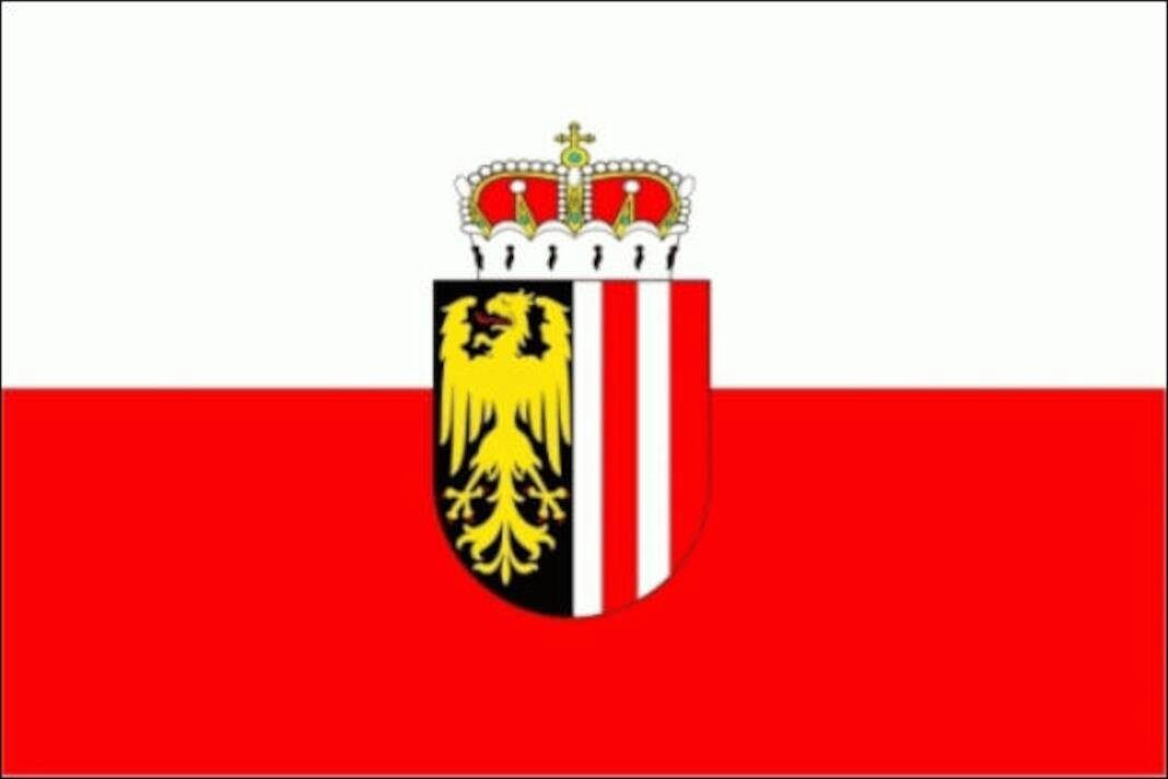 flaggenmeer Flagge Oberösterreich mit Wappen 80 g/m²