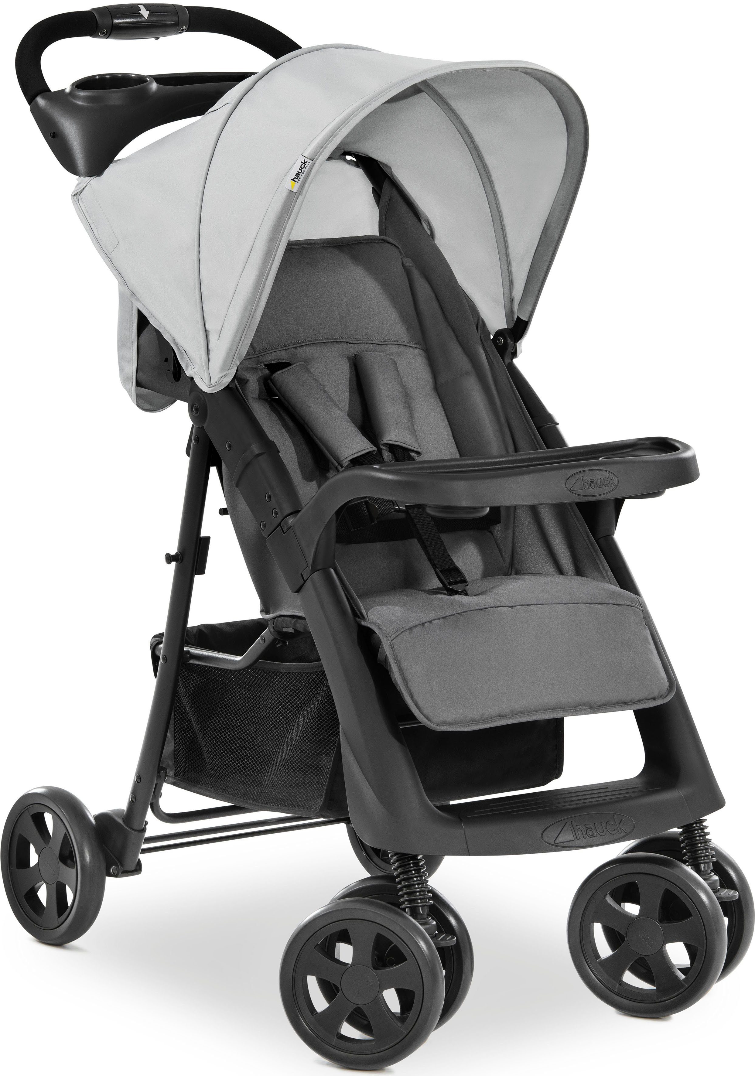 Hauck Kinder-Buggy Shopper Neo II, grey, mit schwenk- und feststellbaren Vorderrädern,