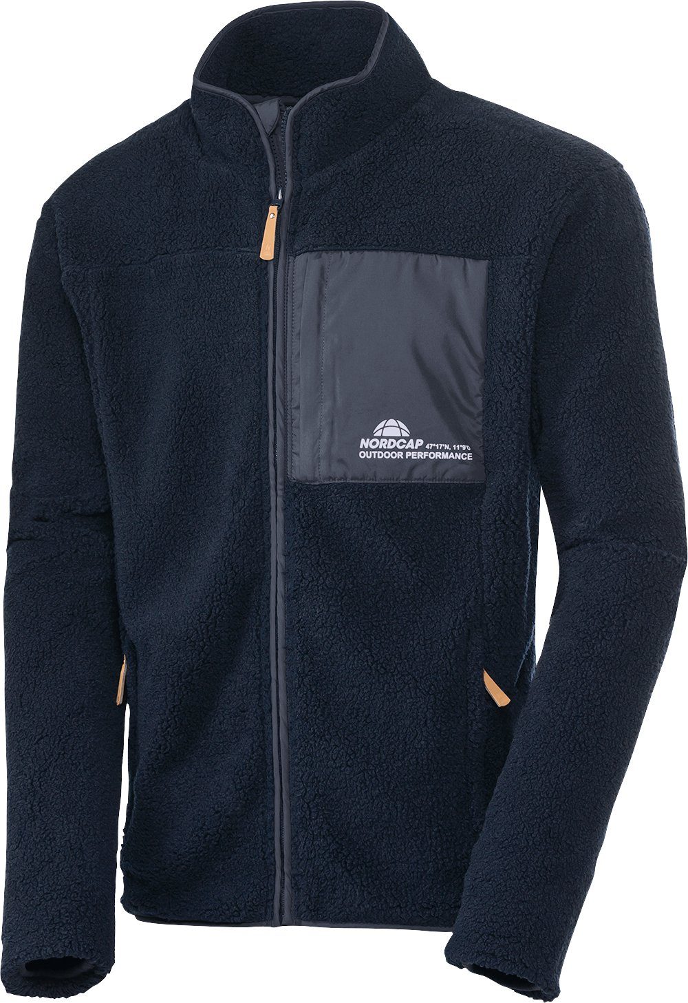 Nordcap Fleecejacke sportlich-bequem, aus flauschigem Teddy-Fleece marine