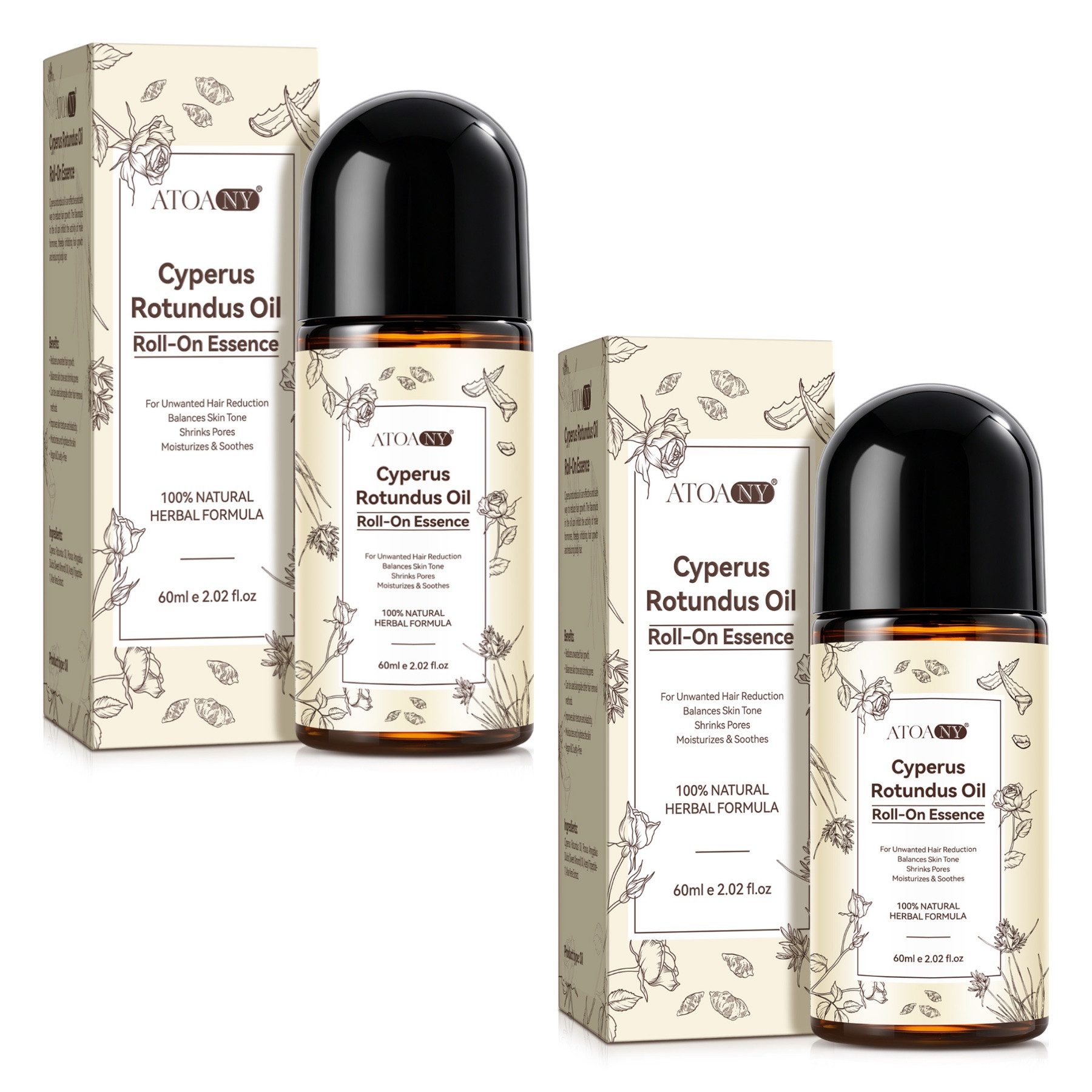 P-Beauty Cosmetic Accessories Haaröl Cyperus Rotundus Öl Haarentfernung Nagarmotha Oil Hair Removal, 2-tlg., Haarwachstum Reduzierung, Enthaarung, Hautpflege