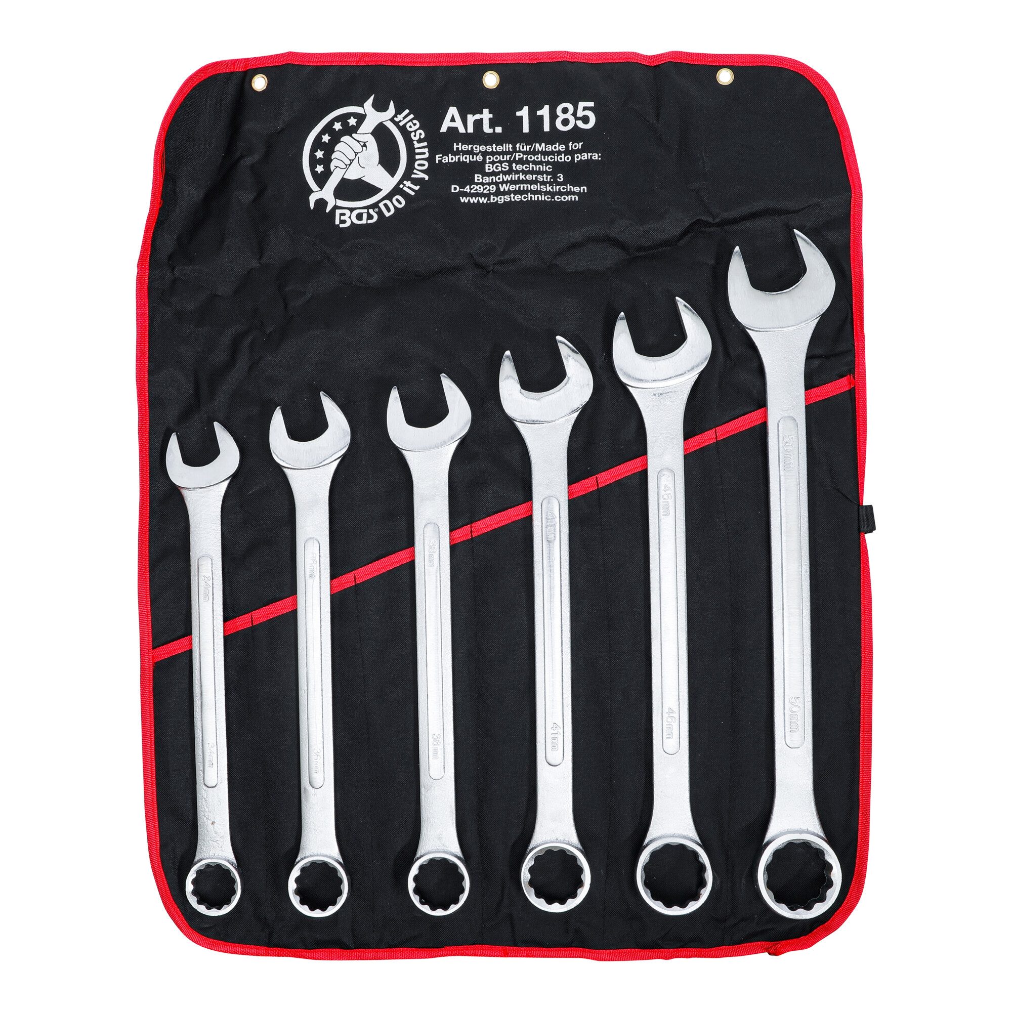 BGS Maulschlüssel BGS Do it yourself Maul-Ringschlüssel-Satz XXL SW 34 - 50 mm 6-tlg.