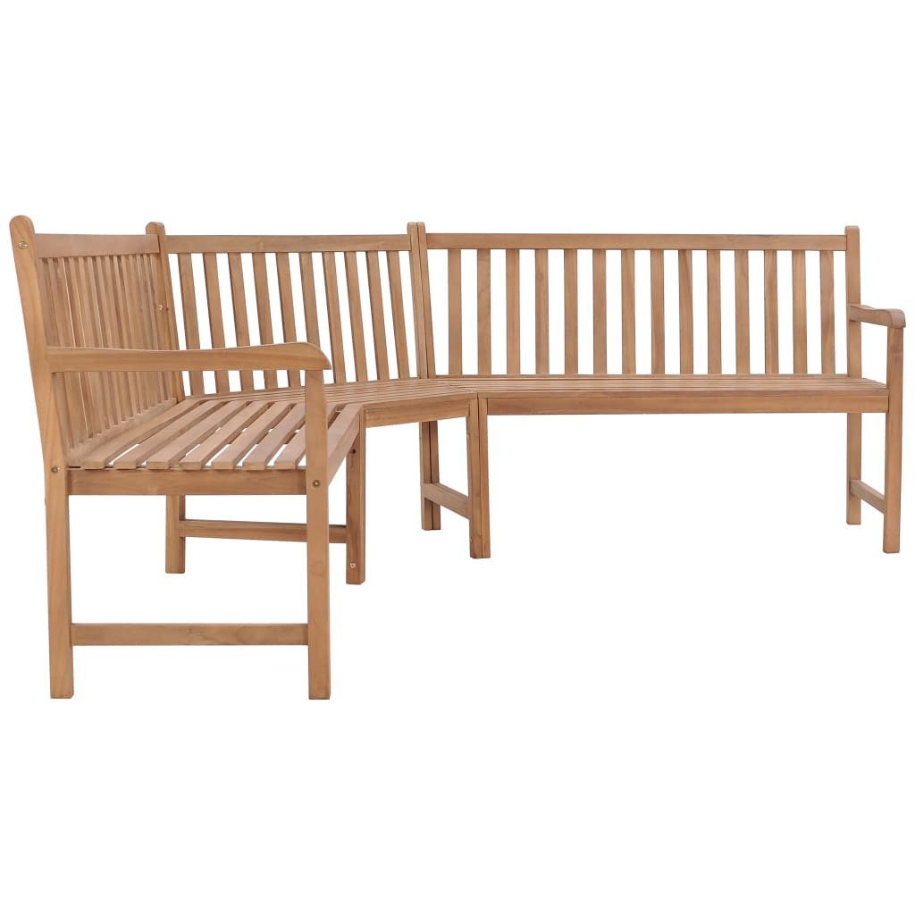 vidaXL Gartenbank, Garten-Eckbank 185x185x90 cm Massivholz Teak