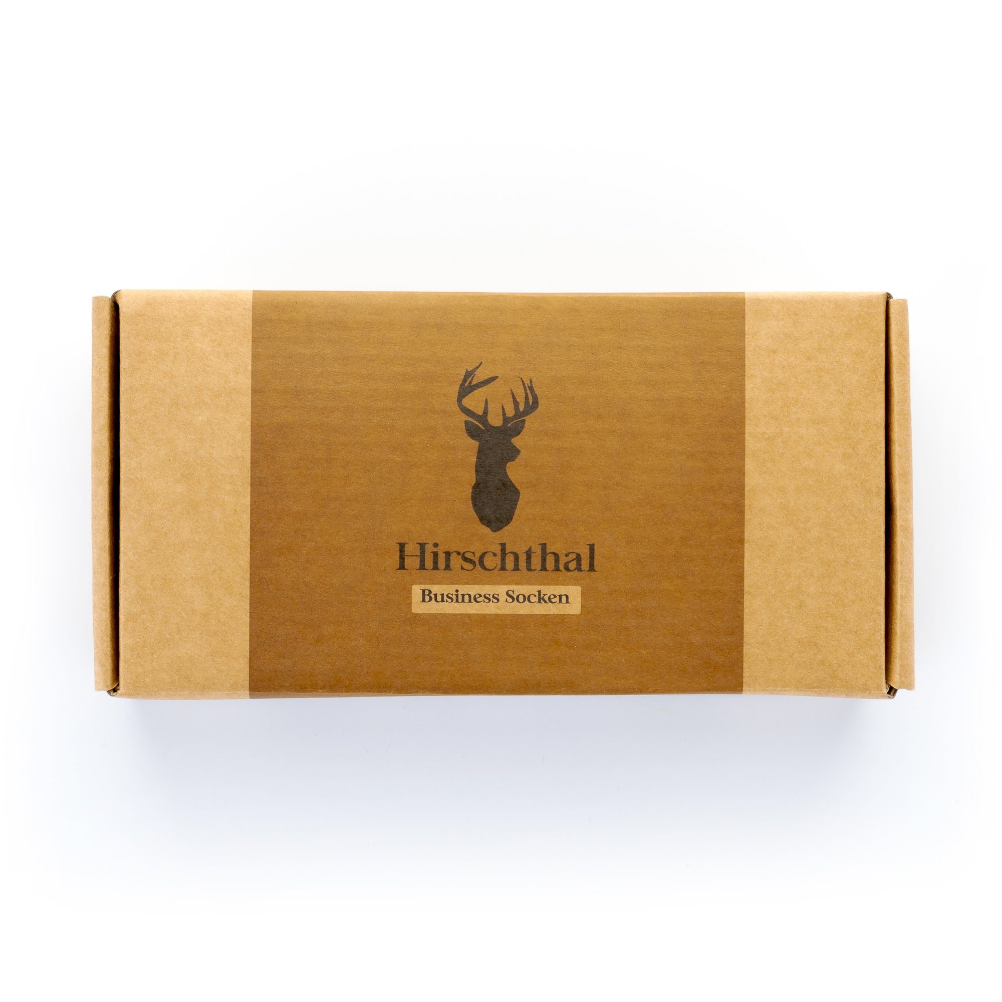 Hirschthal Businesssocken 4, 8, 12 Paar Herren Business Socken Freizeitsocken Basicsocken (Box, 4-Paar) mit klassischem eingestricktem Logoschriftzug