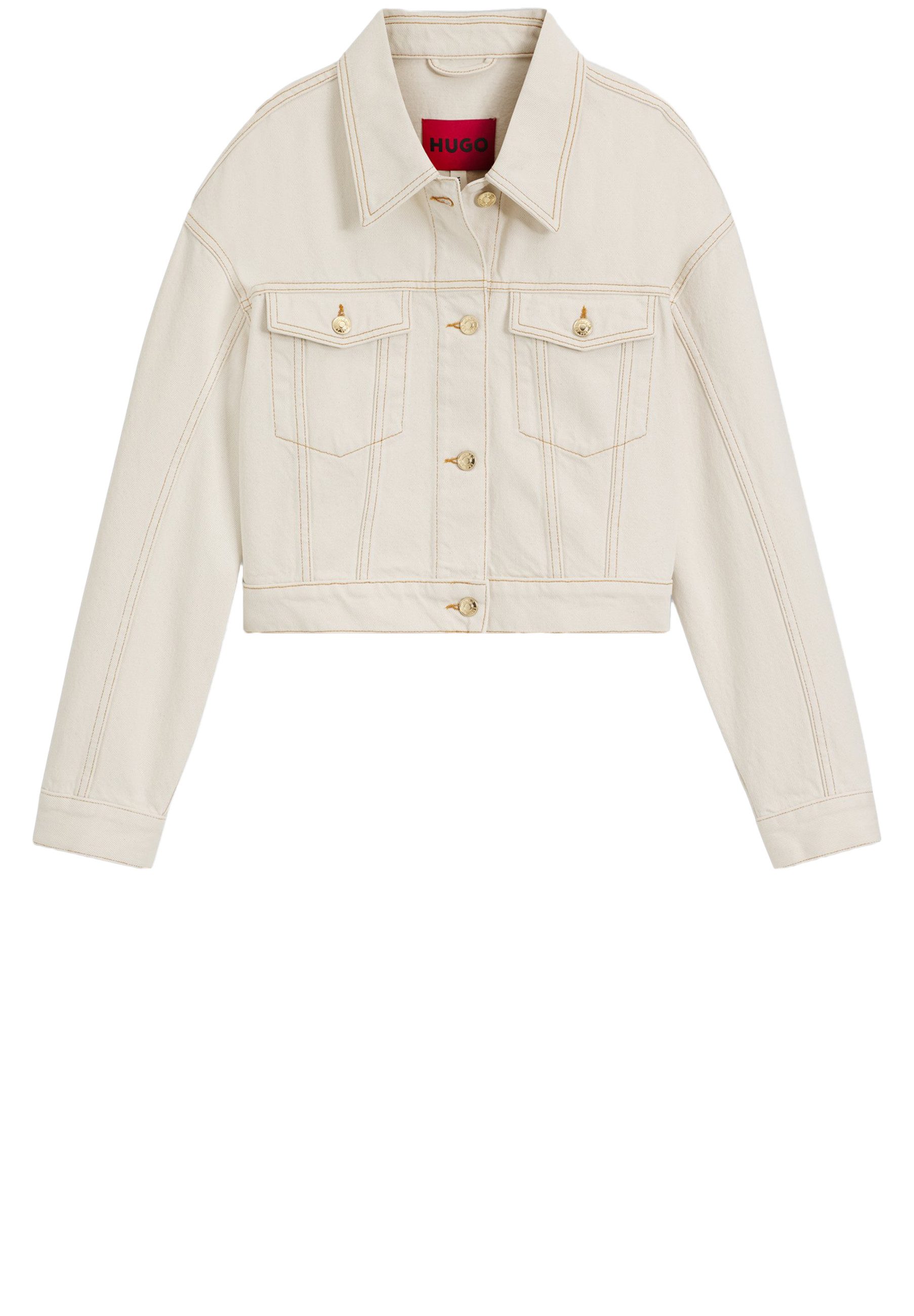 HUGO Jeansjacke Gisolia aus gewaschenem Denim (1-St)