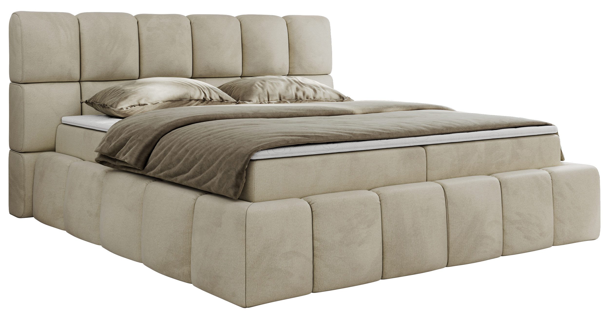 MKS MÖBEL Boxspringbett NIRA (Packung, Set, Topper T25/Visco, T30-Schaum, M günstig online kaufen