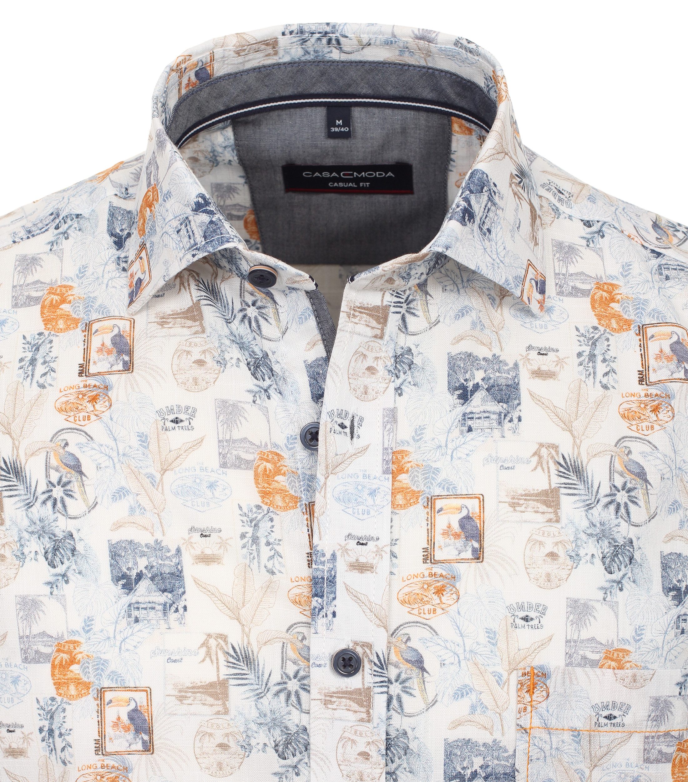 CASAMODA Kurzarmhemd CASAMODA Freizeithemd Kurzarm Print