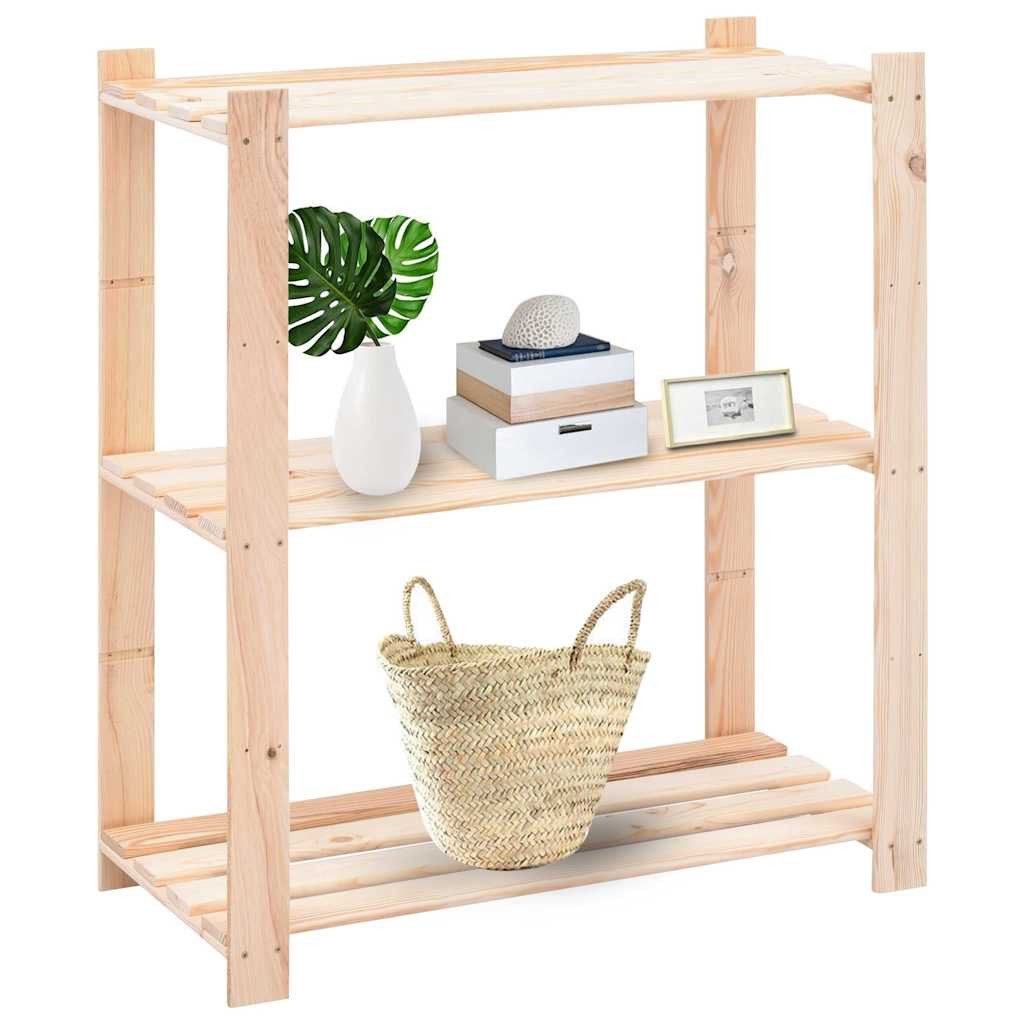 vidaXL Schwerlastregal Lagerregal mit 3 Böden 80×38×90 cm Kiefer Massivholz 150 kg, 1-tlg. – Bild 2 von 5