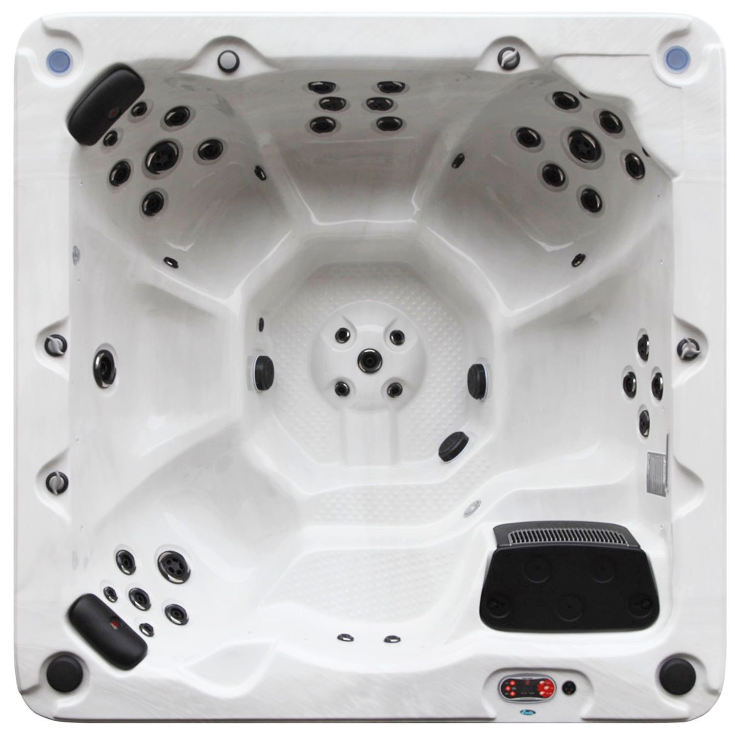 Canadian Spa GmbH Whirlpool Victoria UV, 219 cm x 219 cm, für 6 Personen, Inkl. UV & Ozon