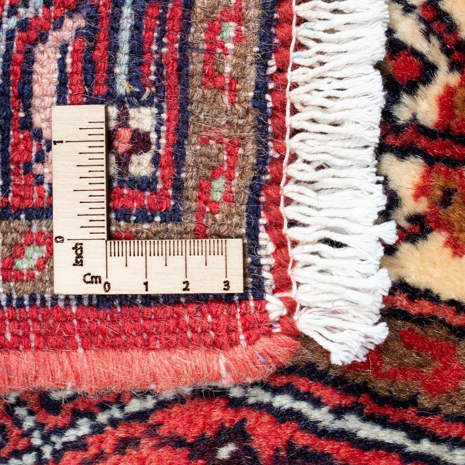 Handgeknüpft Höhe: rechteckig, morgenland, Hosseinabad cm, 73 120 10 mm, Medaillon Rosso x Wollteppich