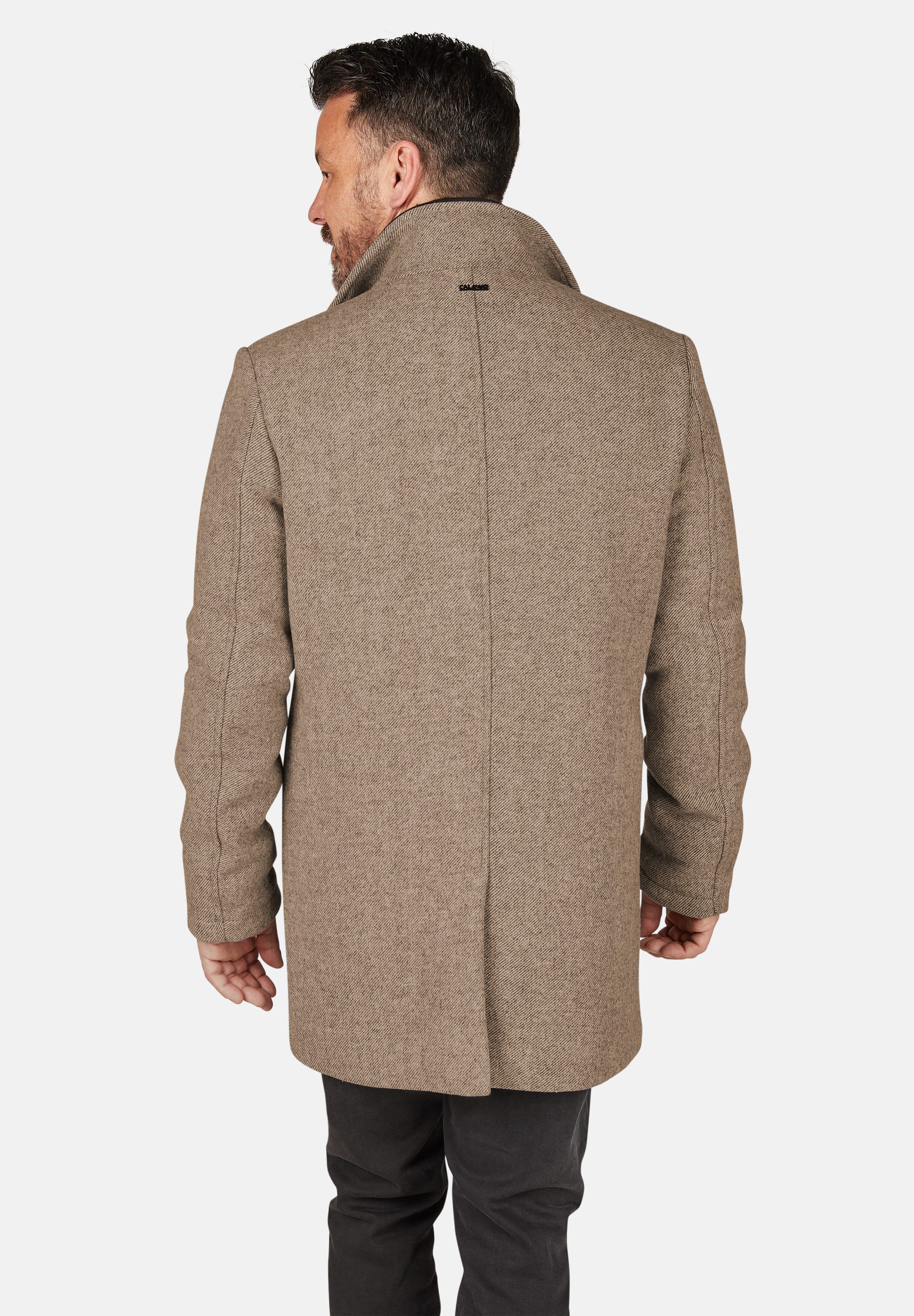 Calamar Wollmantel Eleganter Wollmantel Twill – Bild 5 von 5