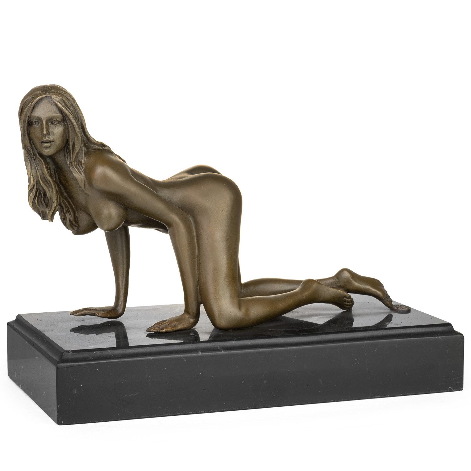 Moritz Skulptur Bronzeskulptur weiblicher Akt mit Marmorsockel - 16 cm hoch günstig online kaufen