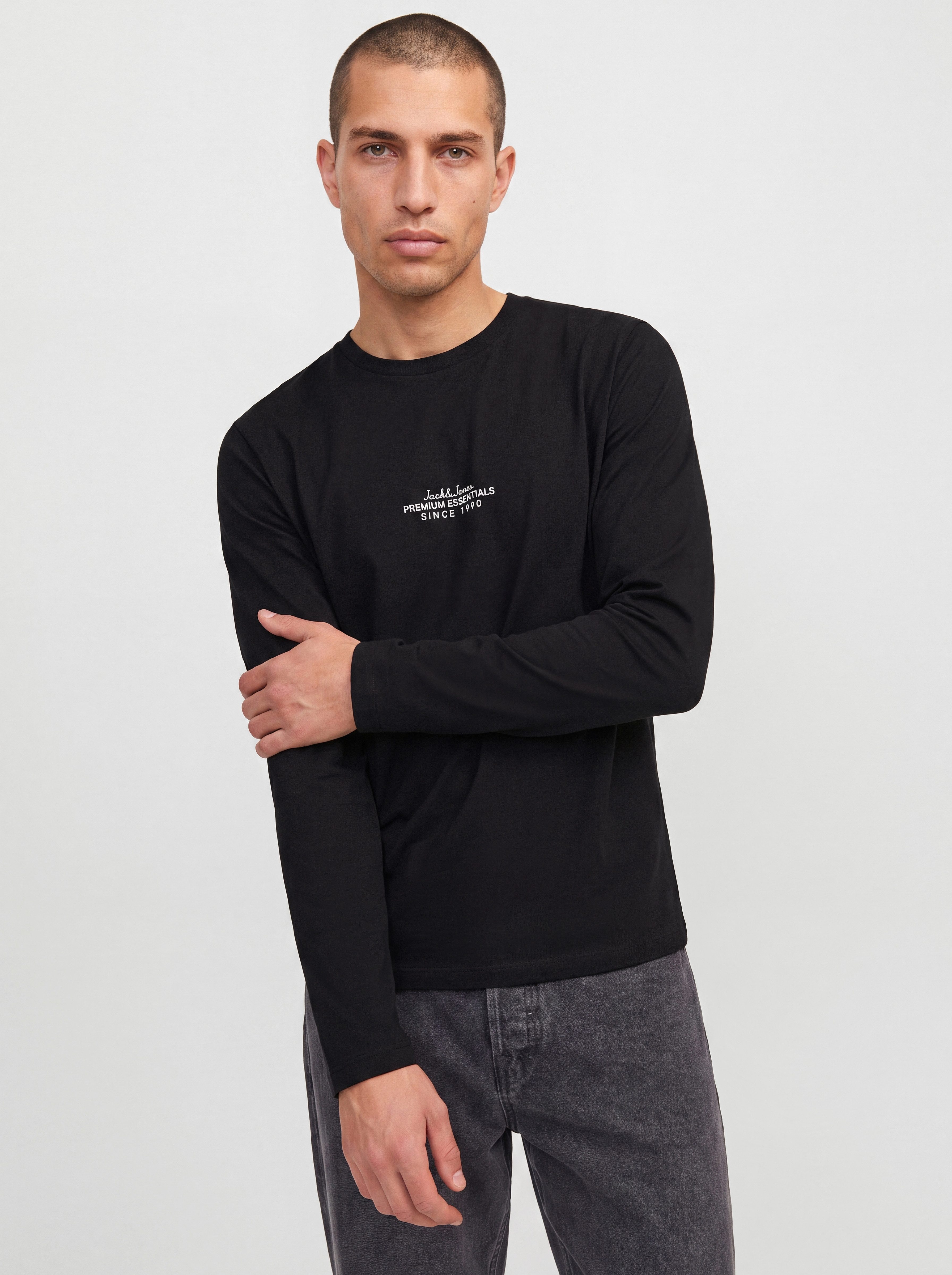 Jack & Jones Langarmshirt JPRBLALOKI LS TEE FST Baumwolle, regular fit