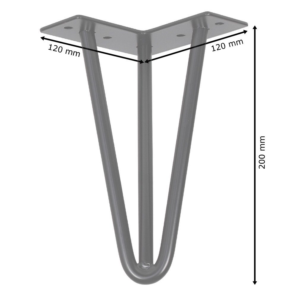 Tischbein Schwarz V2Aox V2Aox Haarnadel 4er Stahl Hairpin Tischbeine Größenauswahl Set Möbelfuß