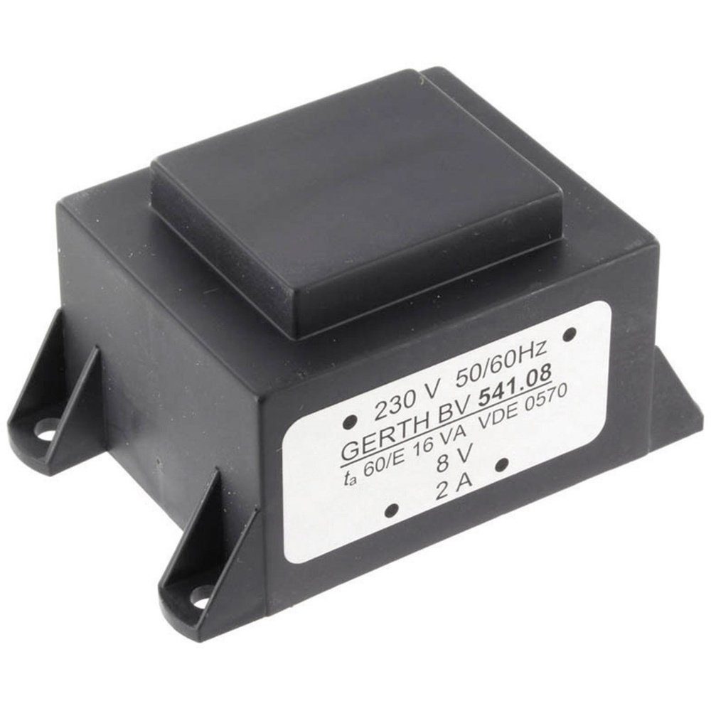 Gerth Gerth PTA544802 Printtransformator 1 x 230 V 2 x 24 V/AC 16 VA 333 mA Trafo