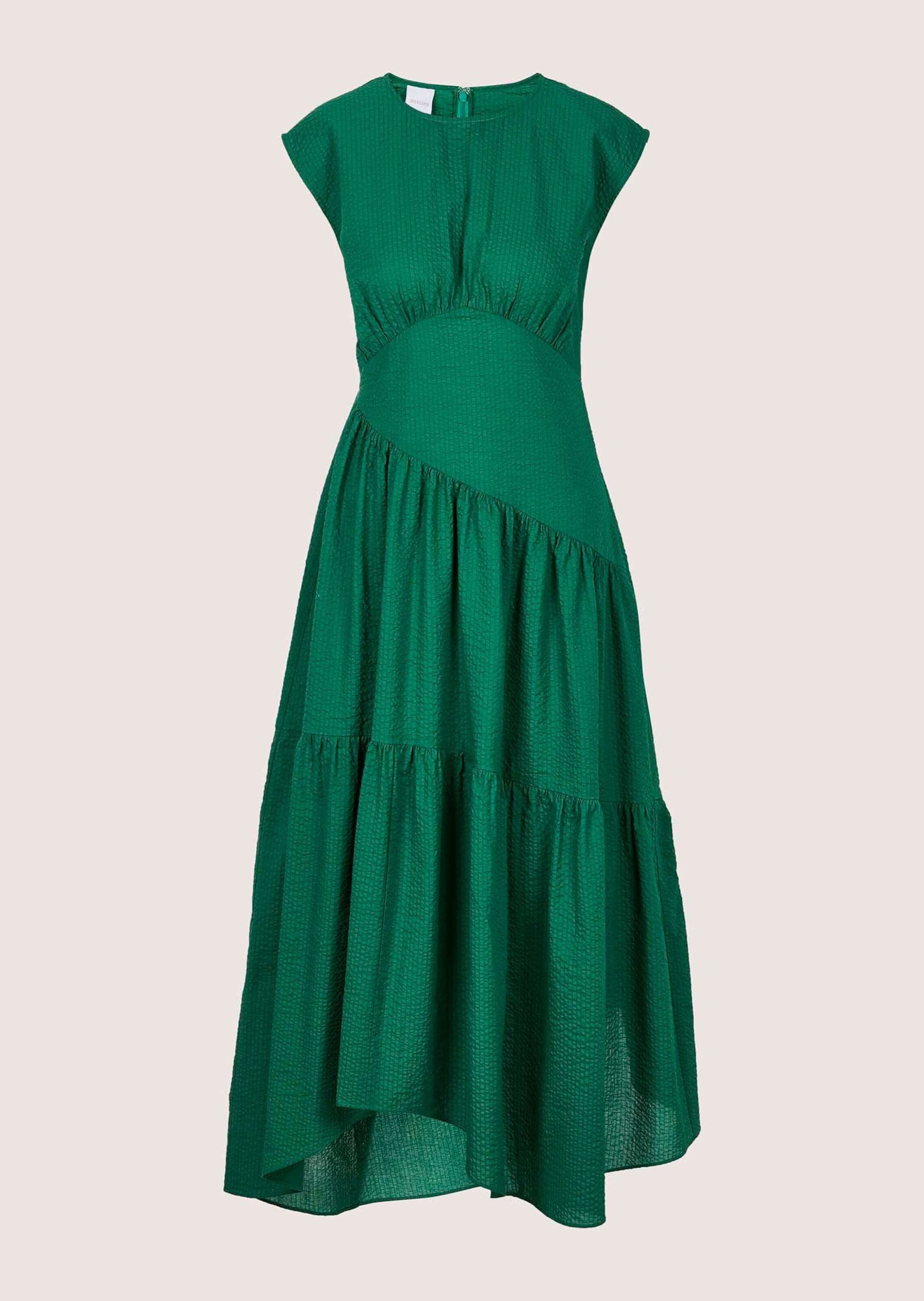 Maxikleid Baumwollkleid mit Stufenrock