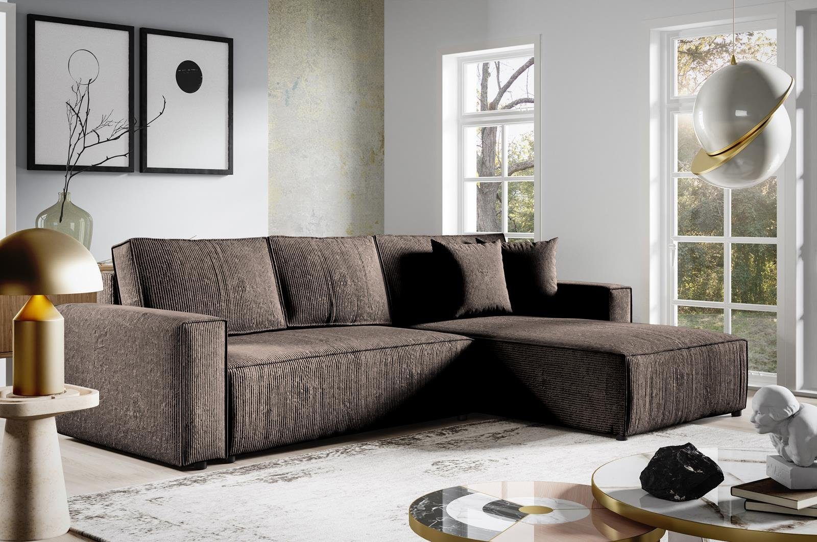 Compleo Ecksofa mit Schlaffunktion, Sofa Eckcouch günstig online kaufen