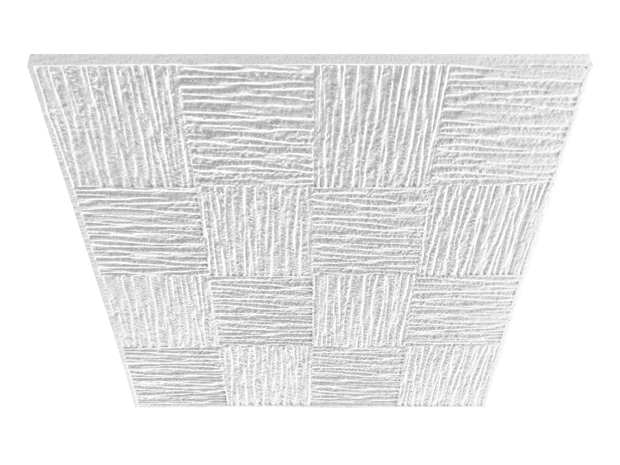 robust Styropor Verkleidung marbet EPS im Wanddekoobjekt - Decke Quadratmeter weiß) & leicht design Deckenpaneele - aus 50x50cm) Design modernen (2 Deckenplatten (Deckenplatten GYOR