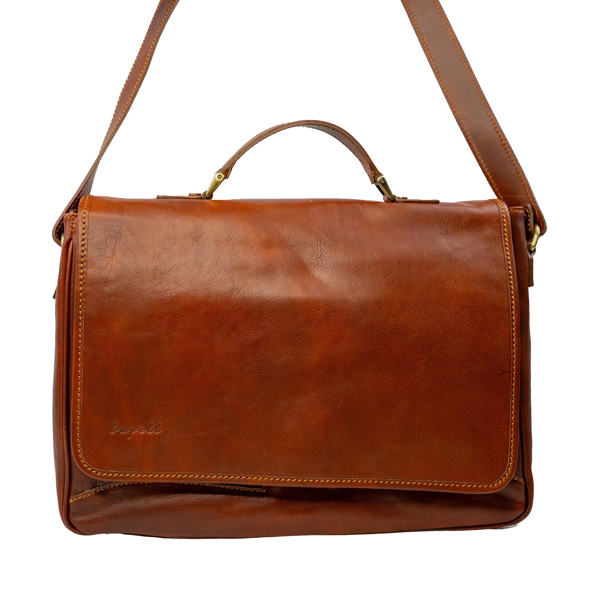 bupell Umhängetasche Paolo, Umhängetasche Crossbody aus pflanzlich gegerbtem Leder