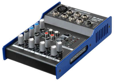 Pronomic Mischpult M-502 Live/Studio 5-Kanal DJ -Mixer, mit 1 Mono-Kanäle XLR/Klinke, 2-Stereo Kanäle, 3-Band-EQ