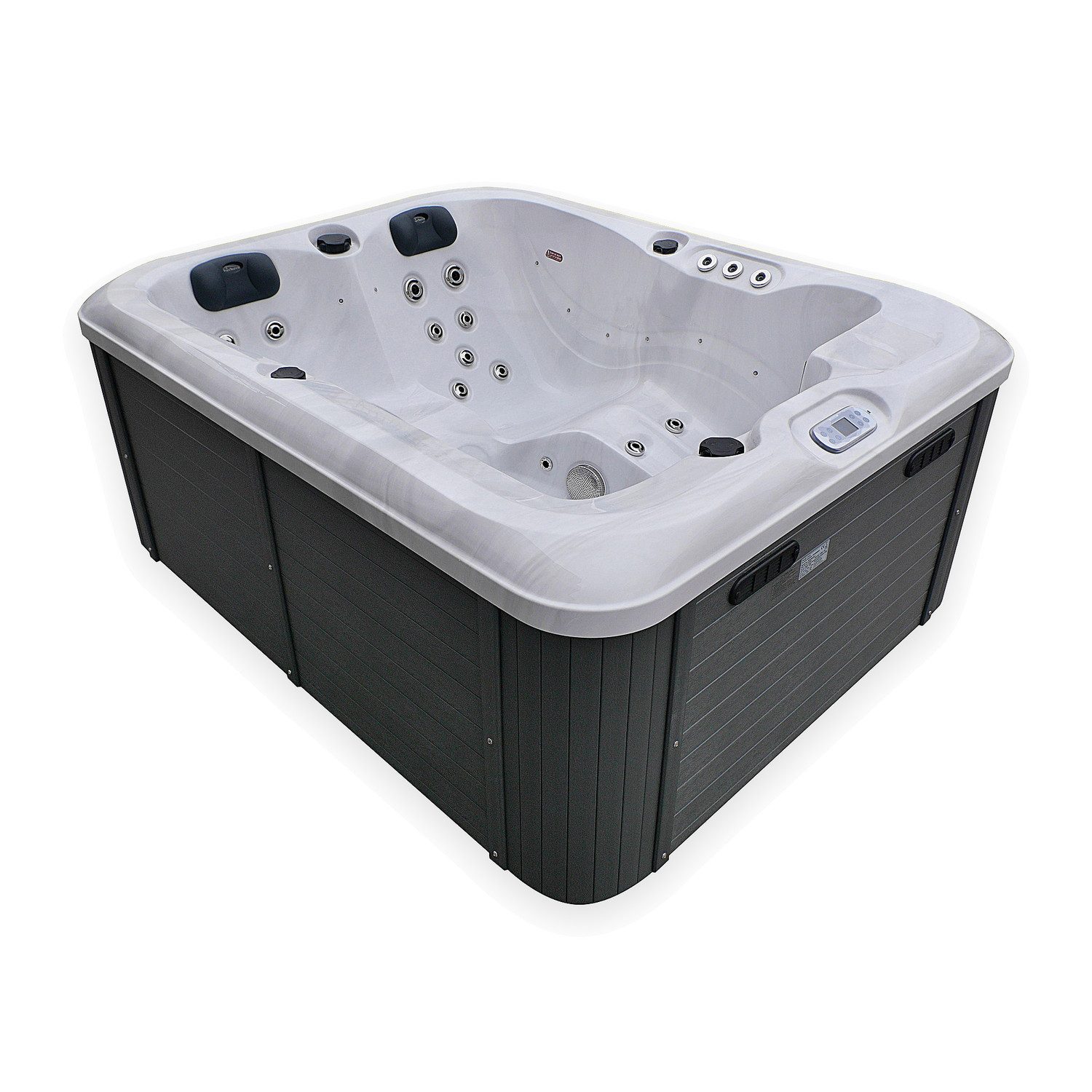 TroniTechnik Whirlpool Outdoor Whirlpool ENNA weiß 200x160, mit integrierter Heizung, Massagefunktion, LED Beleuchtung