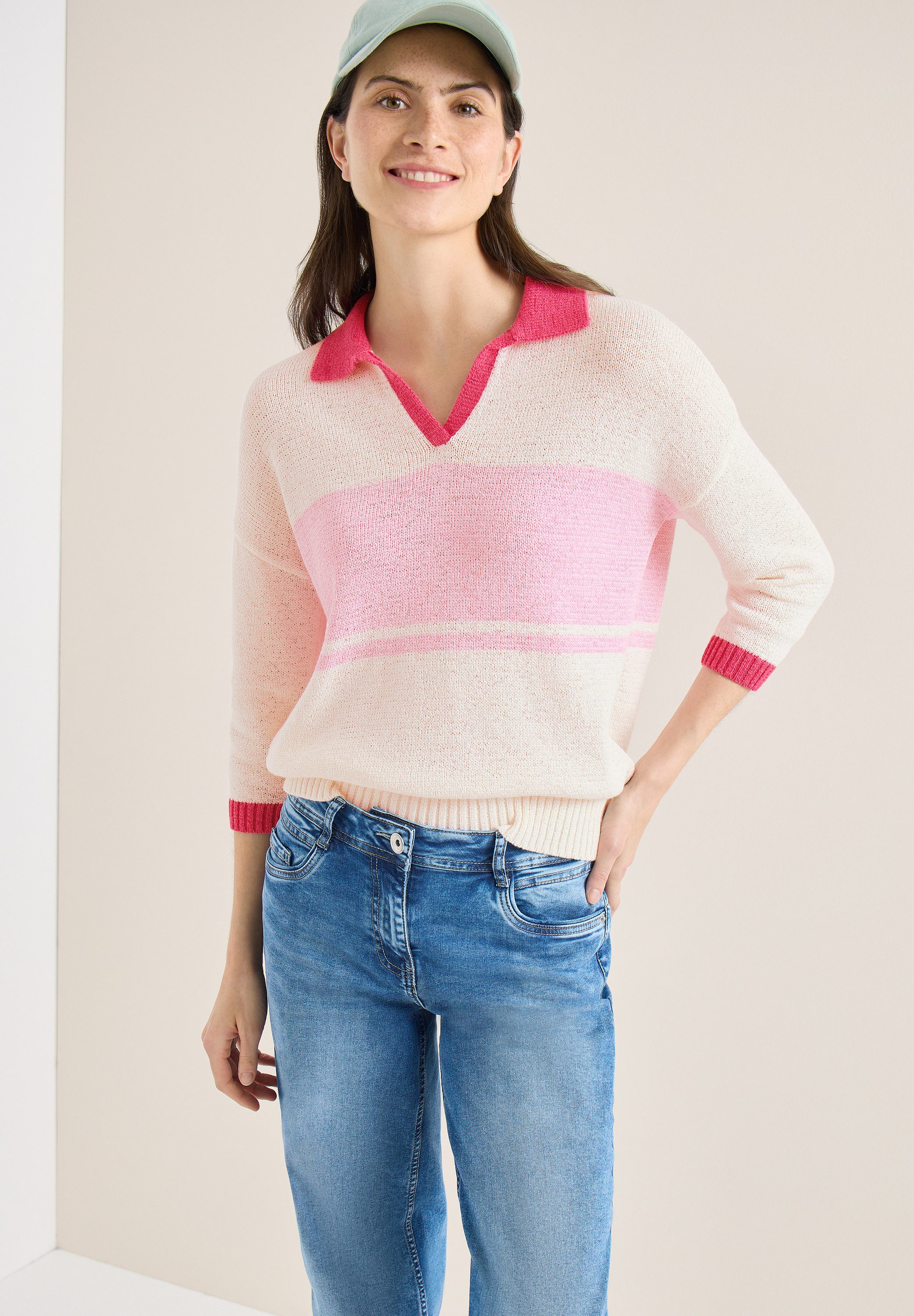 CECIL 3/4 Arm-Pullover mit 3/4 Ärmeln