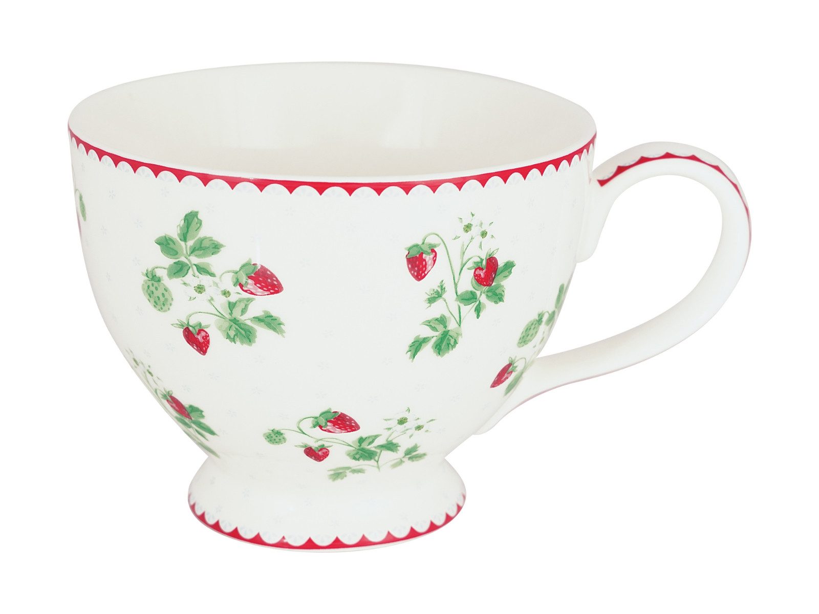 Greengate Tasse Berry Teetasse white 0,4l, Steingut