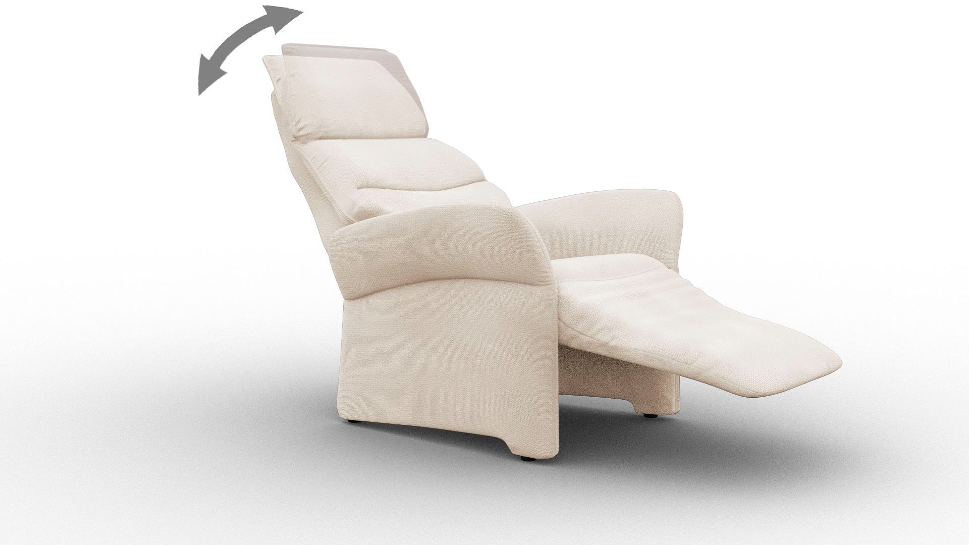 ADA trendline Relaxsessel XBO mit weiß 178 cm, verstellbar, optional Größe Liegefläche 1 Aufstehhilfe Savin, S, in