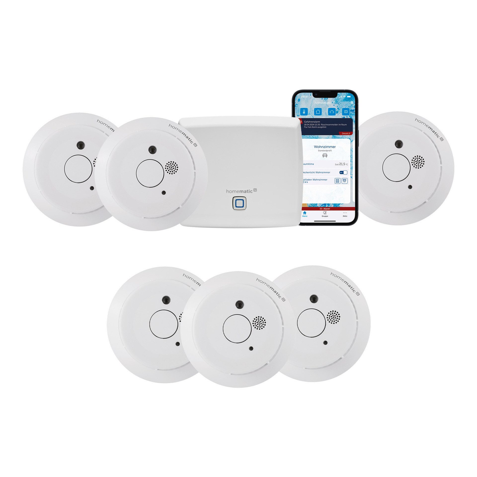 HomeMatic Starter Set Rauchwarnmelder + 3x Rauchwarnmelder Rauchmelder