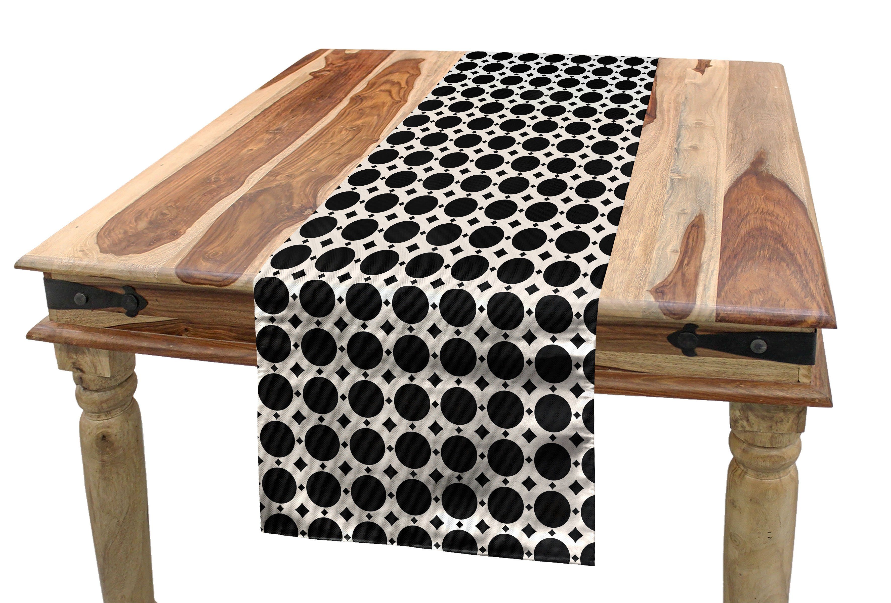 Rechteckiger Tischläufer, Kreise Motive Tischläufer Dekorativer Abakuhaus Geometrie Abstrakte Esszimmer Küche