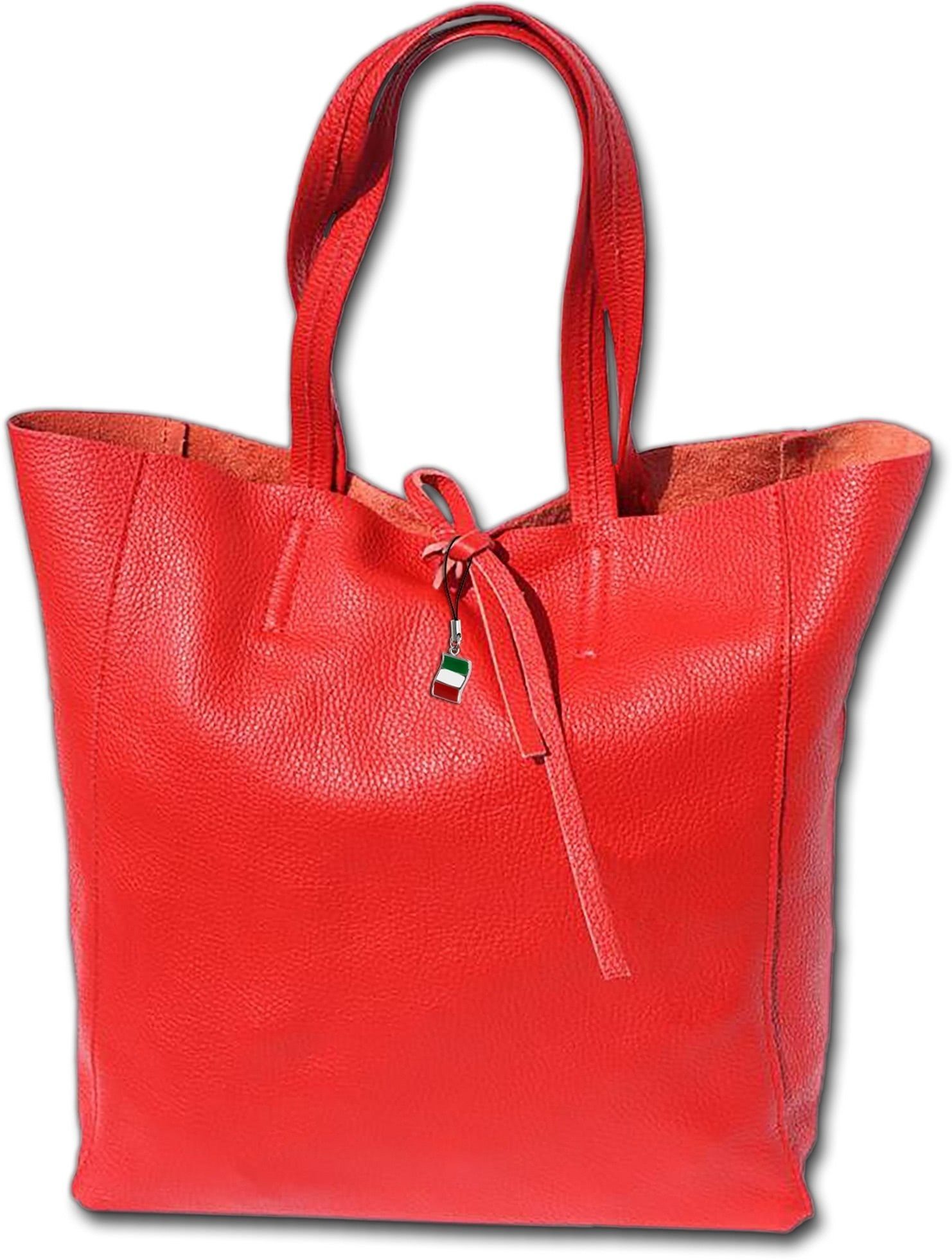 Shopper Florence Echtleder Schultertasche rot