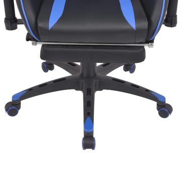 vidaXL Bürostuhl Neigbarer Racing-Bürostuhl mit Fußstütze Blau Gaming Sessel Computerst
