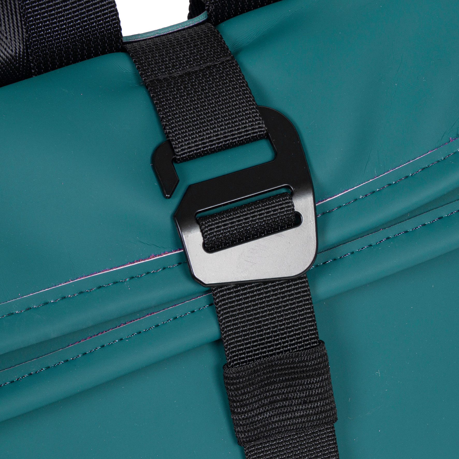 NEW REBELS Cityrucksack kleiner Roll Up RollTop Kurier Rucksack Mart Los Angeles, wasserabweisendes Planenmaterial, petrol