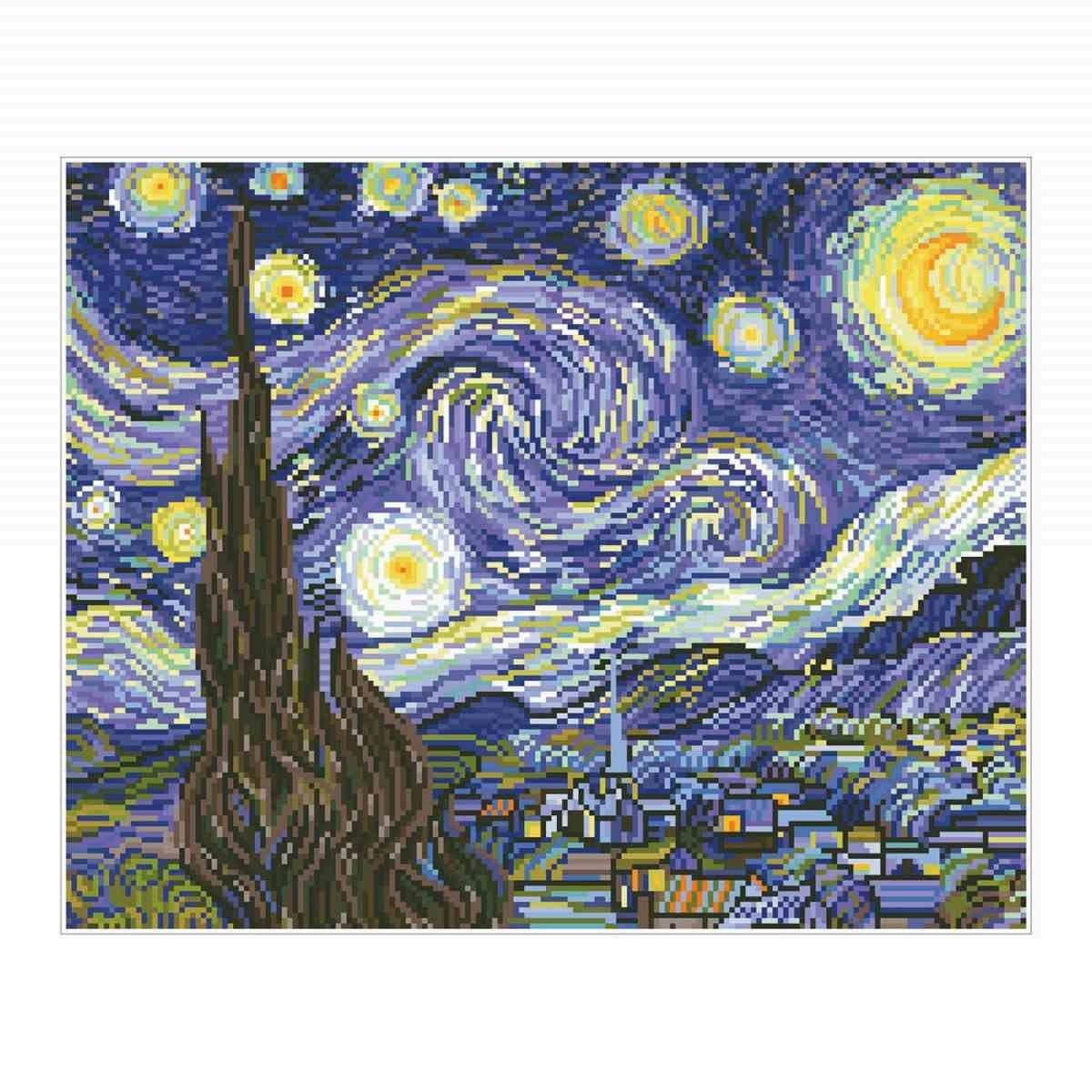 Diamond Dotz Kreativset Diamond Dotz Bastelset "Sternennacht" funkelndes Kunstwerk ab 12 J.