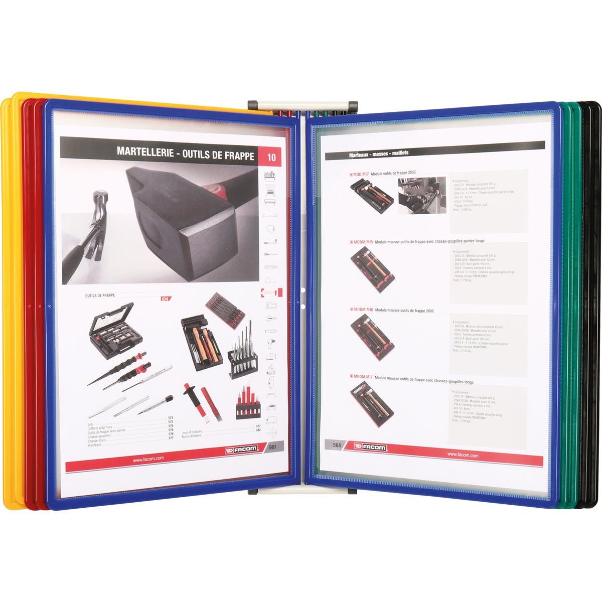 Tarifold Fächermappe 414909 DIN A4 farbsortiert mit 10 St. Sichttafeln