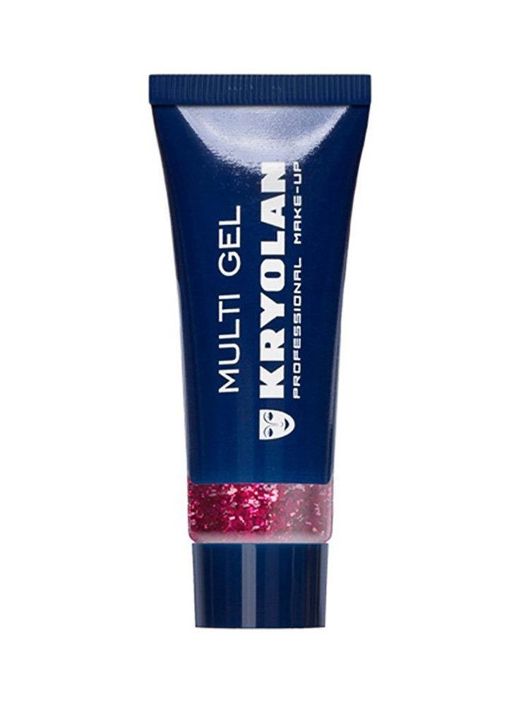 Kryolan GmbH Theaterschminke Kryolan Glittergel Rot grob, Effektvoll funkelndes Glitzergel für Körper und Haare
