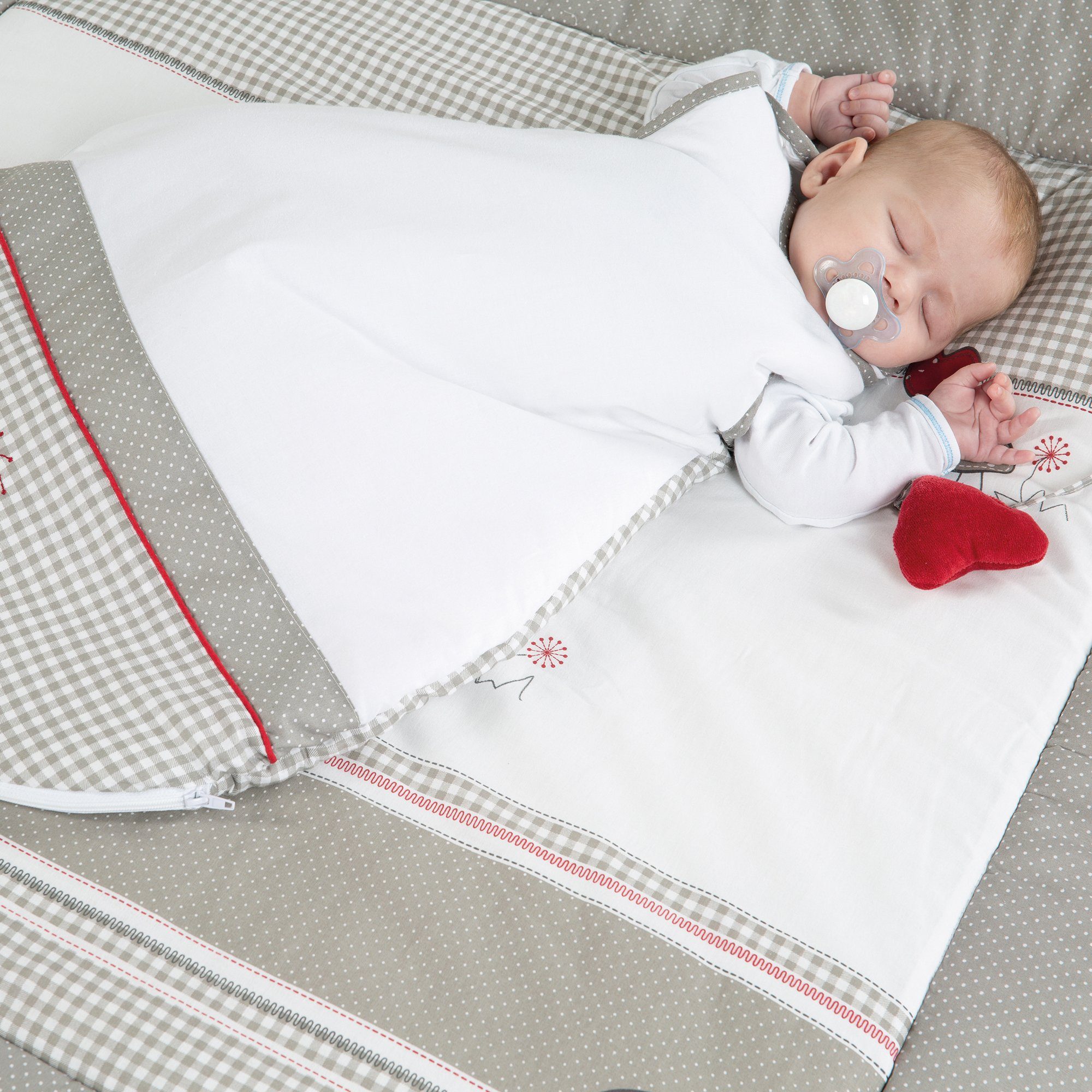 roba® Babyschlafsack aus atmungsaktiver Baumwolle, ganzjährig günstig online kaufen
