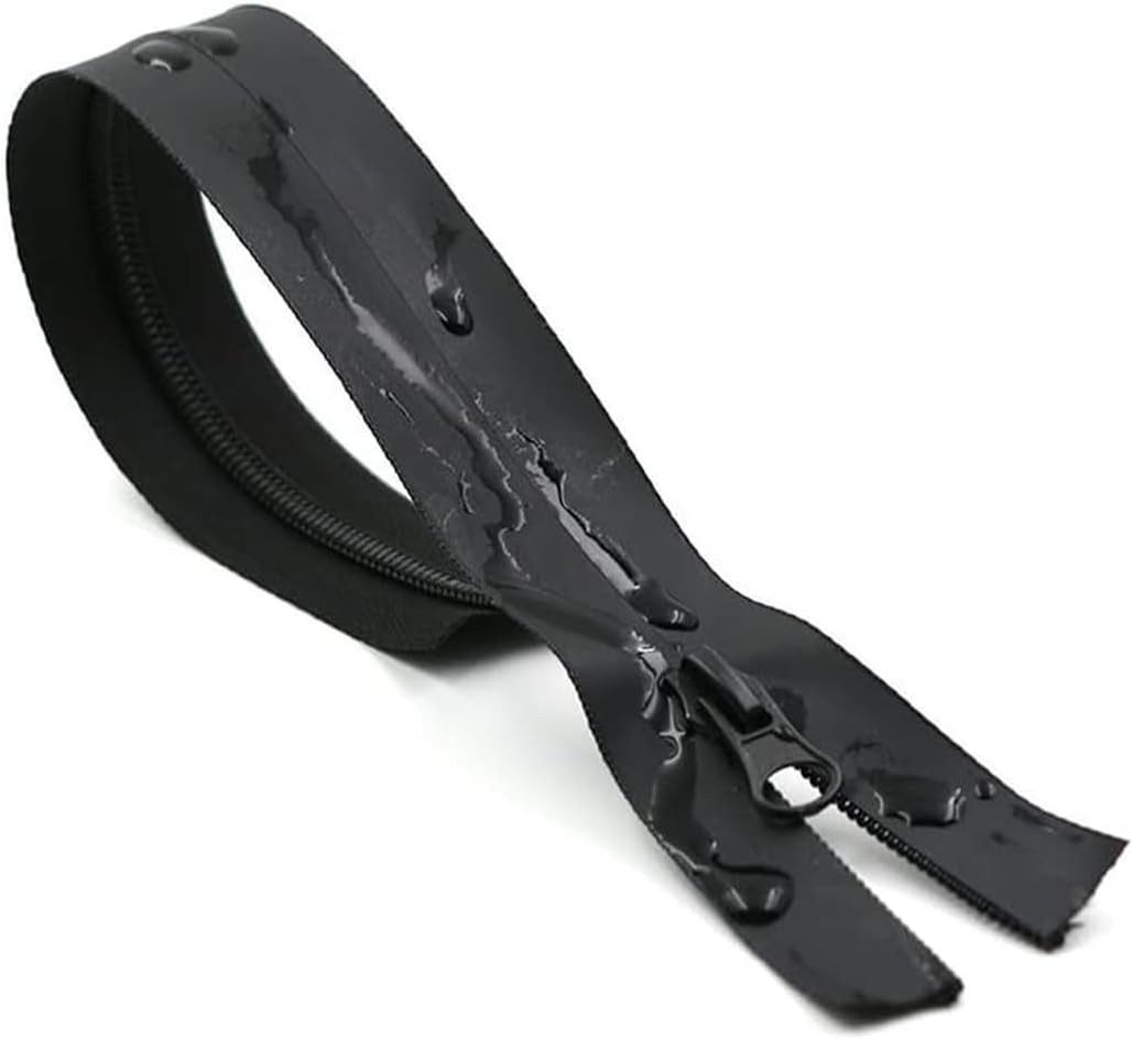 FELIXLEO 70 cm Wasserdichter Reißverschluss (2x Schwarz) Reißverschlussstiefel