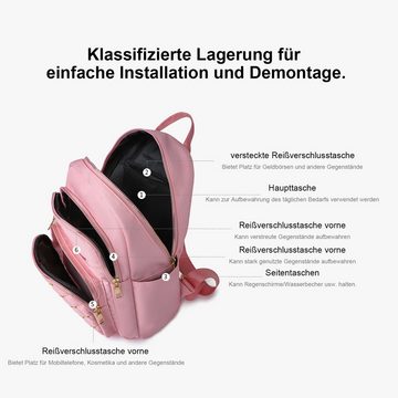 WISHDOR Laptoprucksack Laptop Rucksack Rucksäcke Schulrucksack Wasserbeständig Laptoptasche (27x34x12cm Laptop Notebook Tasche Schule Uni Rucksack, Schultertasche, Schule Rucksack, Anti-Diebstahl, Notebook Laptop Tasche), für Frauen Damen Jungen Teenager Freizeit Arbeit Business Reisen