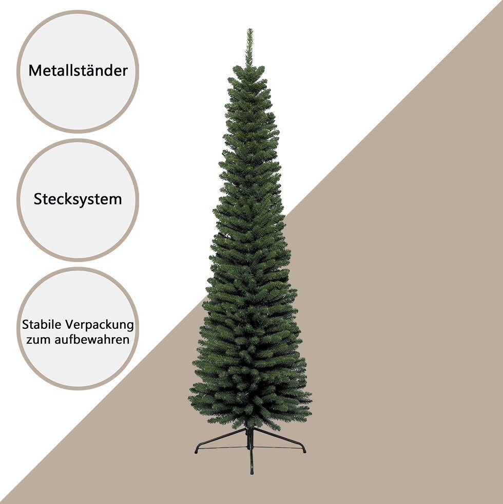 Deko grün Weihnachtsbaum - GILDE GILDE 60cm Indoor Künstlicher H. D. Tannenbaum x - 210cm
