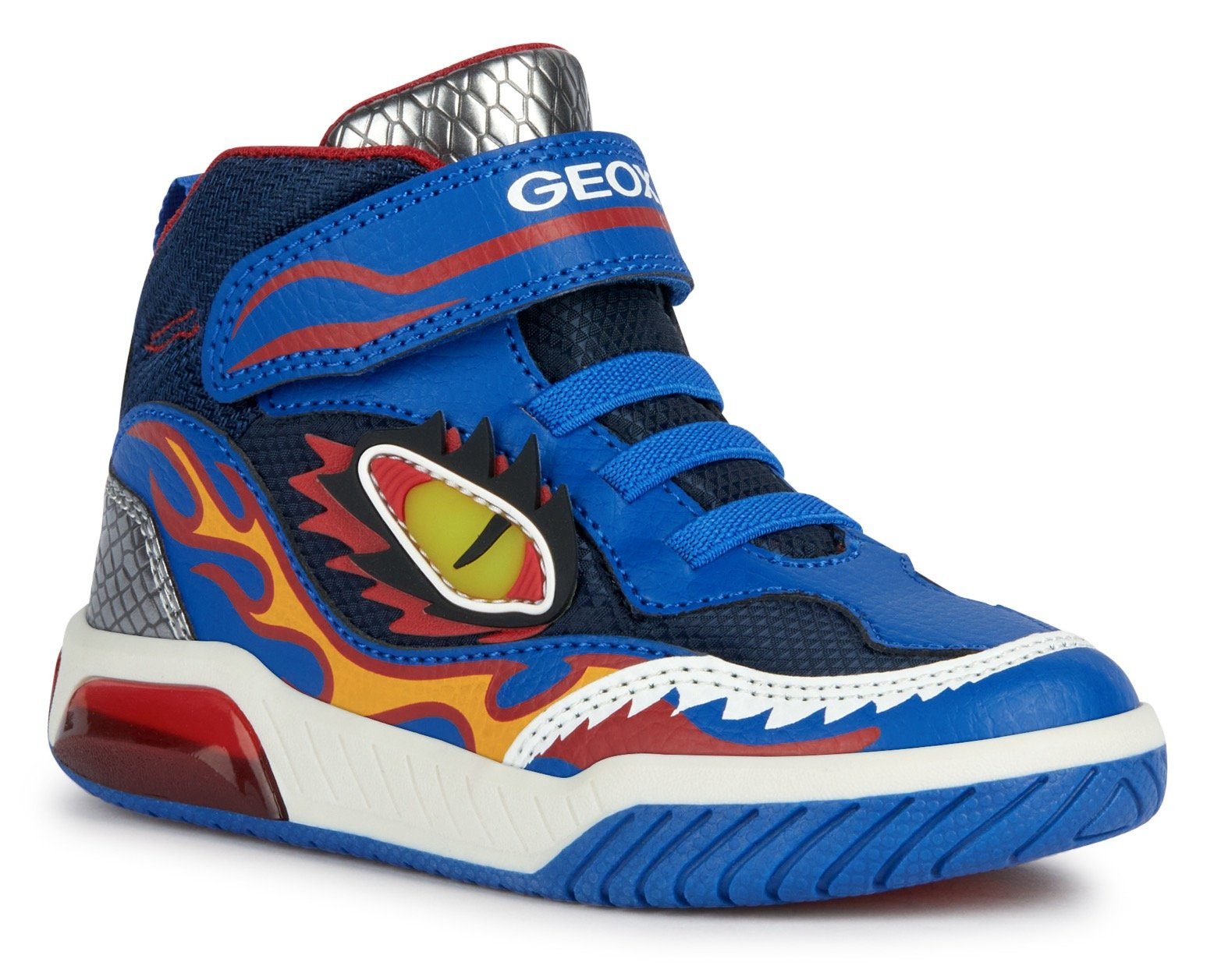 Exquisites Design Geox Blinkschuh BOY Drachenprint J INEK mit Sneaker