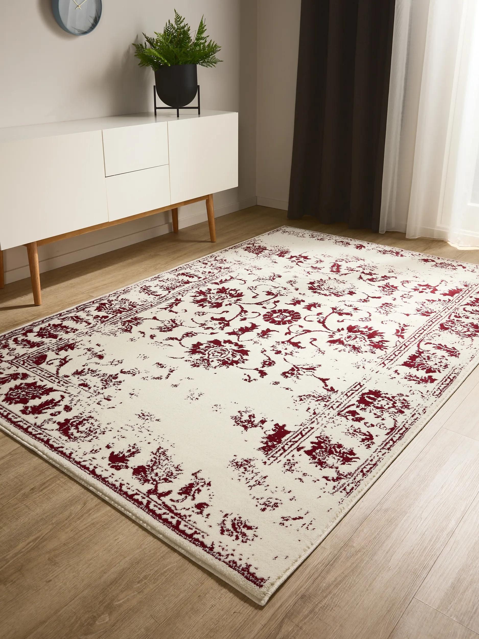 benuta Teppich Suki, rechteckig, Höhe: 6 mm, Vintage-Look, Kurzflor, Retro Teppich Wohnzimmer, Schlafzimmer