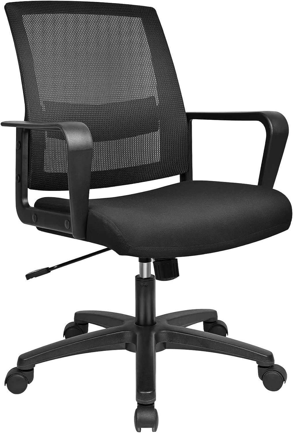 BASETBL Bürostuhl (Verstellbarer Lendenwirbelstütze, verstärktem atmungsaktivem Netzgewebe und Armlehne), Ergonomischer Bürostuhl, PC Schreibtisch Drehstuhl Atmungsaktiv 150Kg